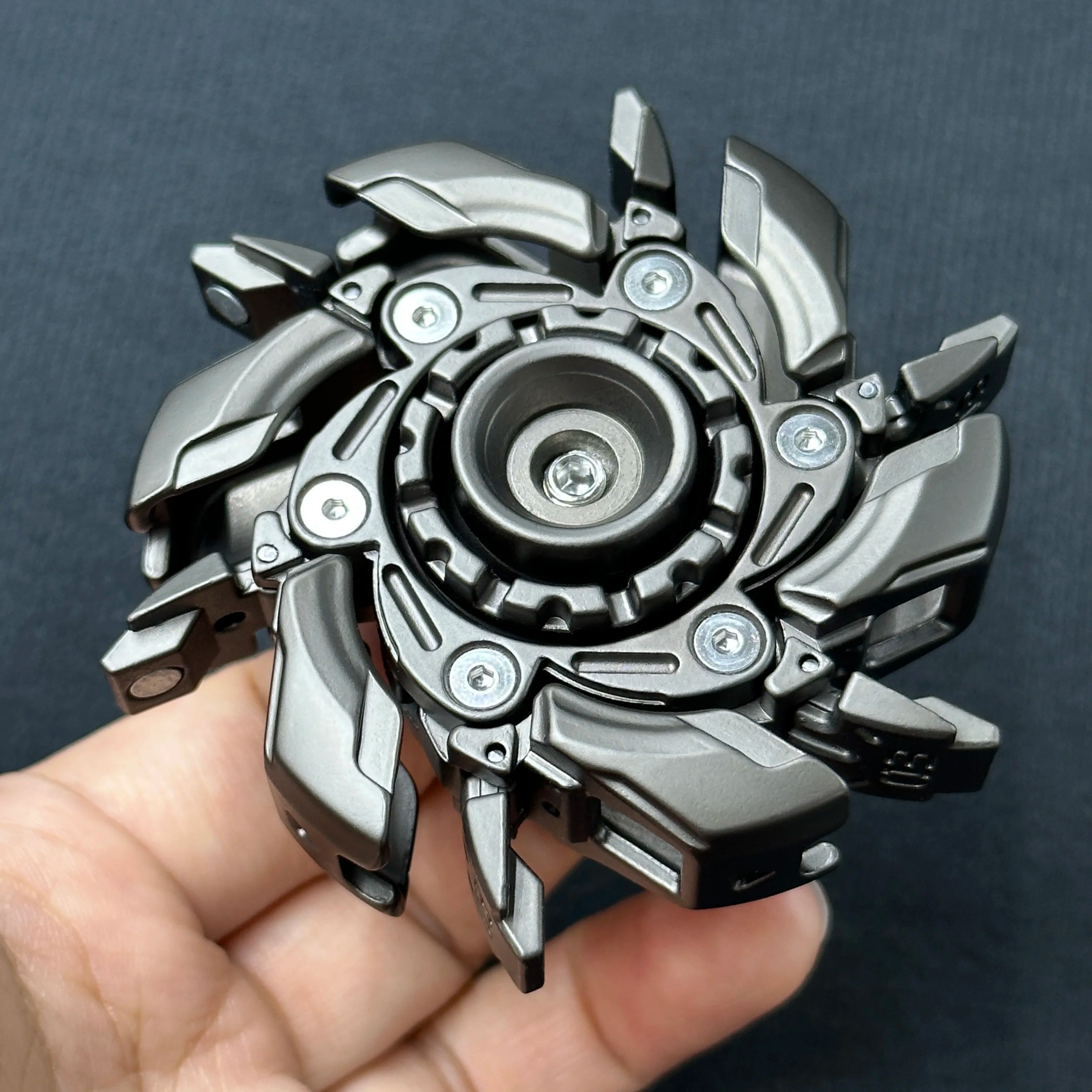 Fidget Sliders Armure ouverte Toupie Fidget jouets soulagement du stress pour adultes méta magnétique