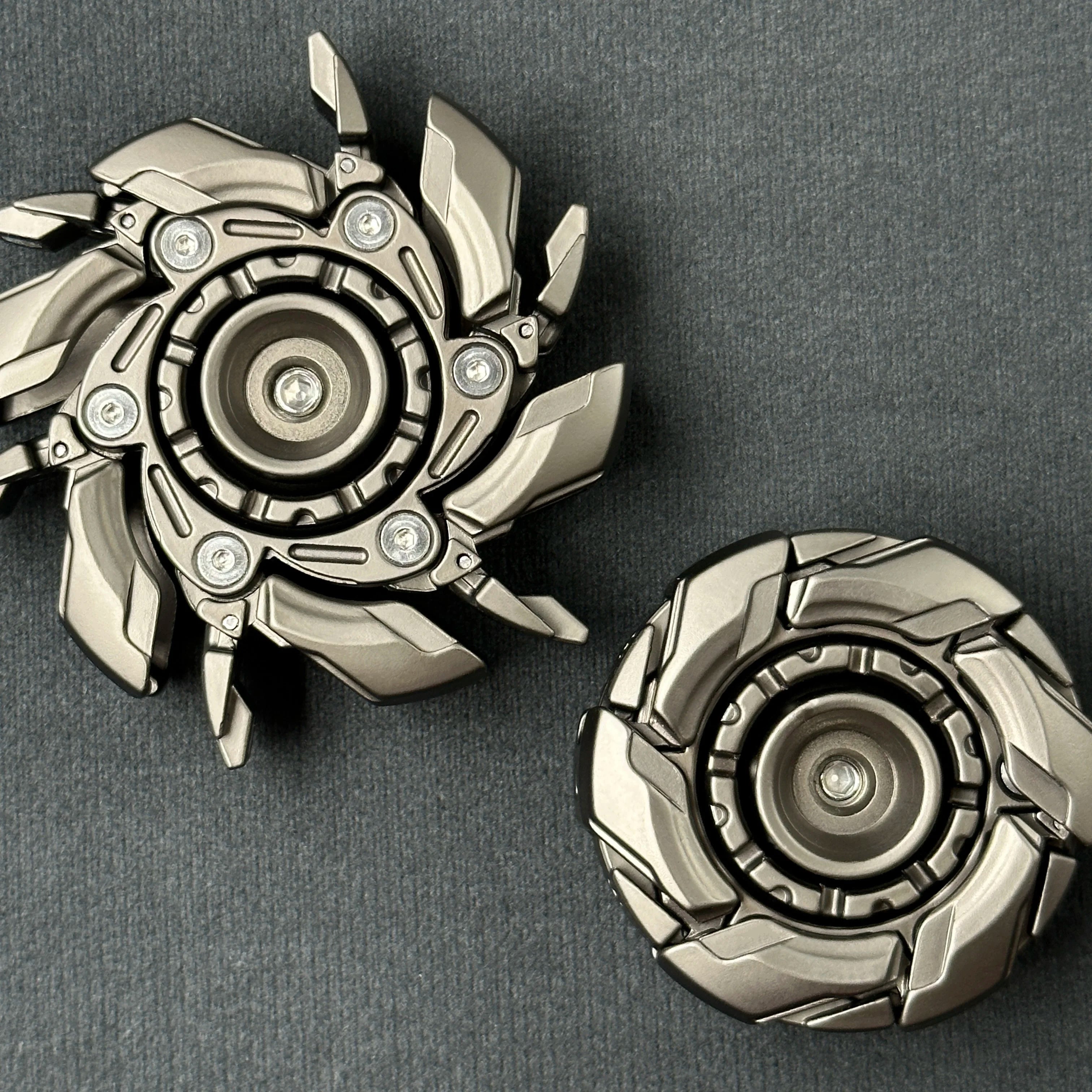 Fidget Sliders Armure ouverte Toupie Fidget jouets soulagement du stress pour adultes méta magnétique